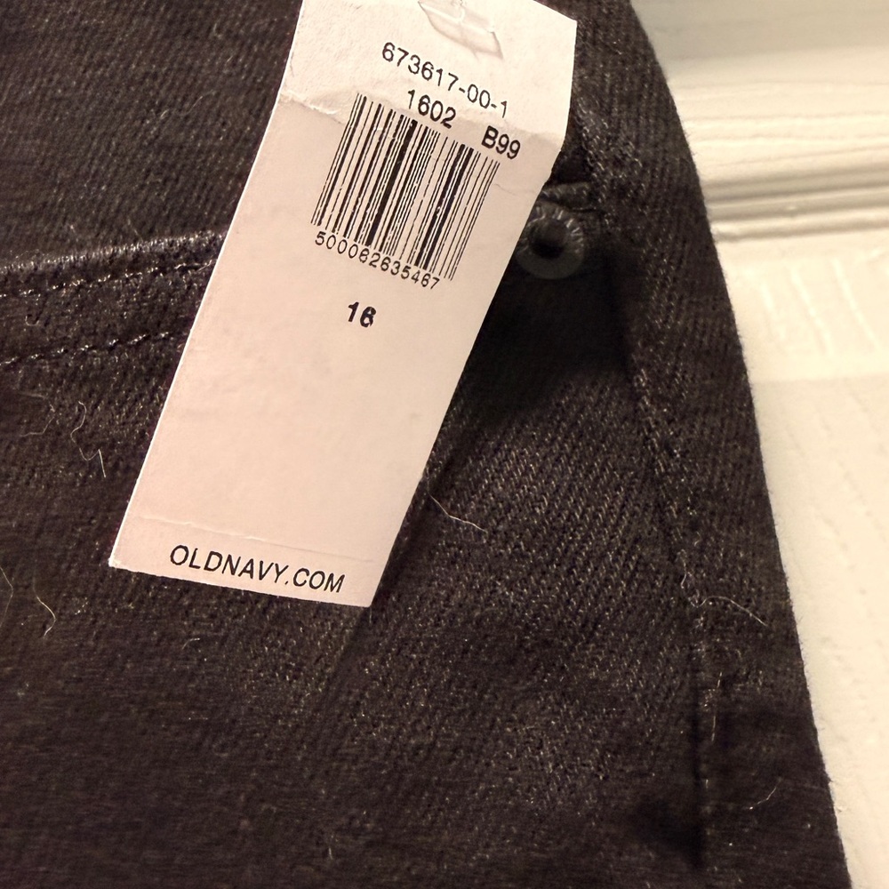Old Navy High-Rise O.G. Straight Pants - Black - Picture 3 of 4